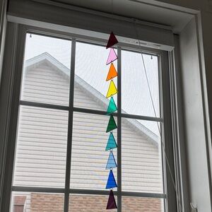 Colorful Triangle Glass Suncatcher